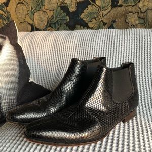 Gucci snakeskin Chelsea boots